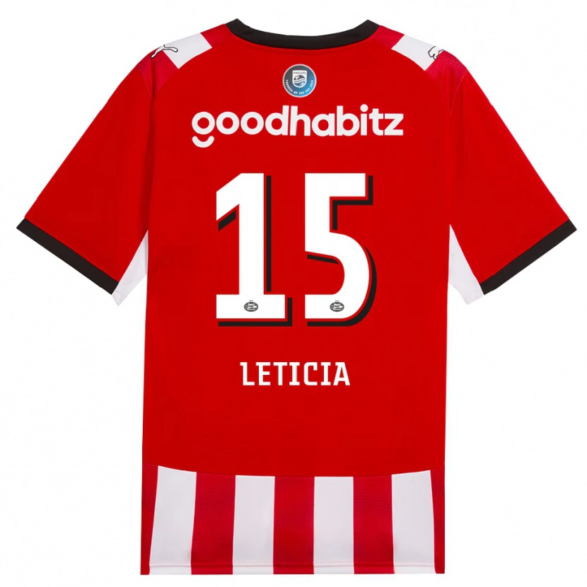 Danxen Børn Brazil Bra Leticia #15 Rød Hvid Sort Hjemmebane Spillertrøjer 2026/27 Trøje T-Shirt