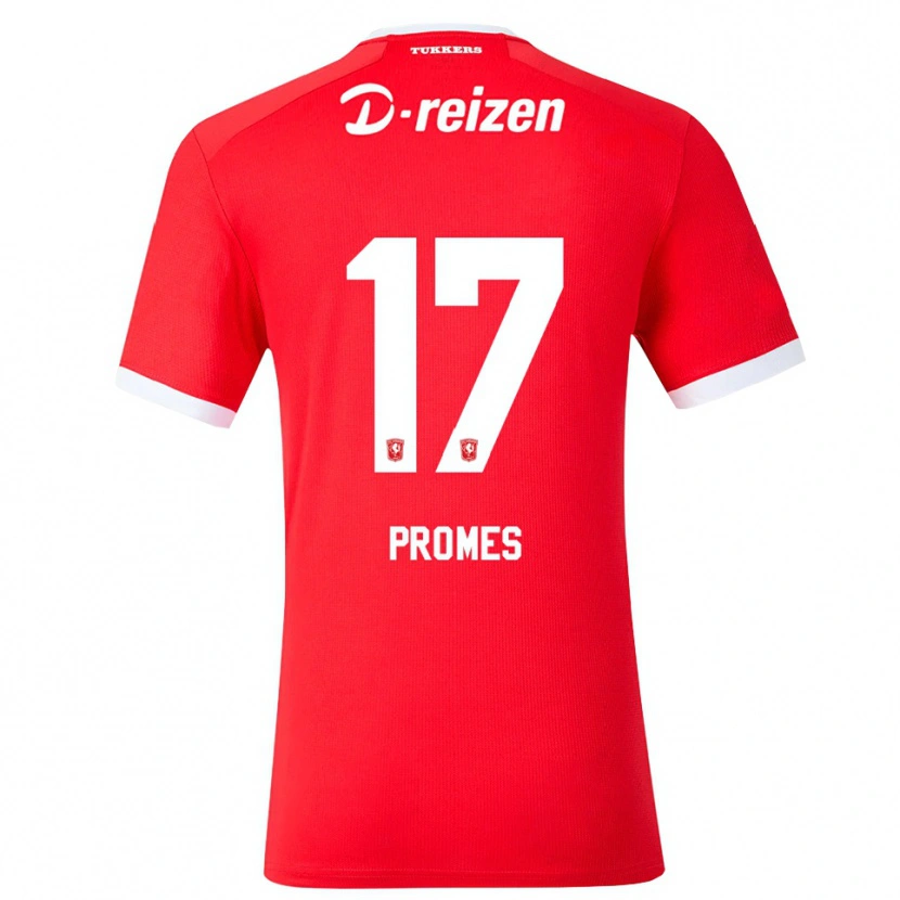 Danxen Børn Rodrigo Promes #17 Rød Hvid Hjemmebane Spillertrøjer 2026/27 Trøje T-Shirt
