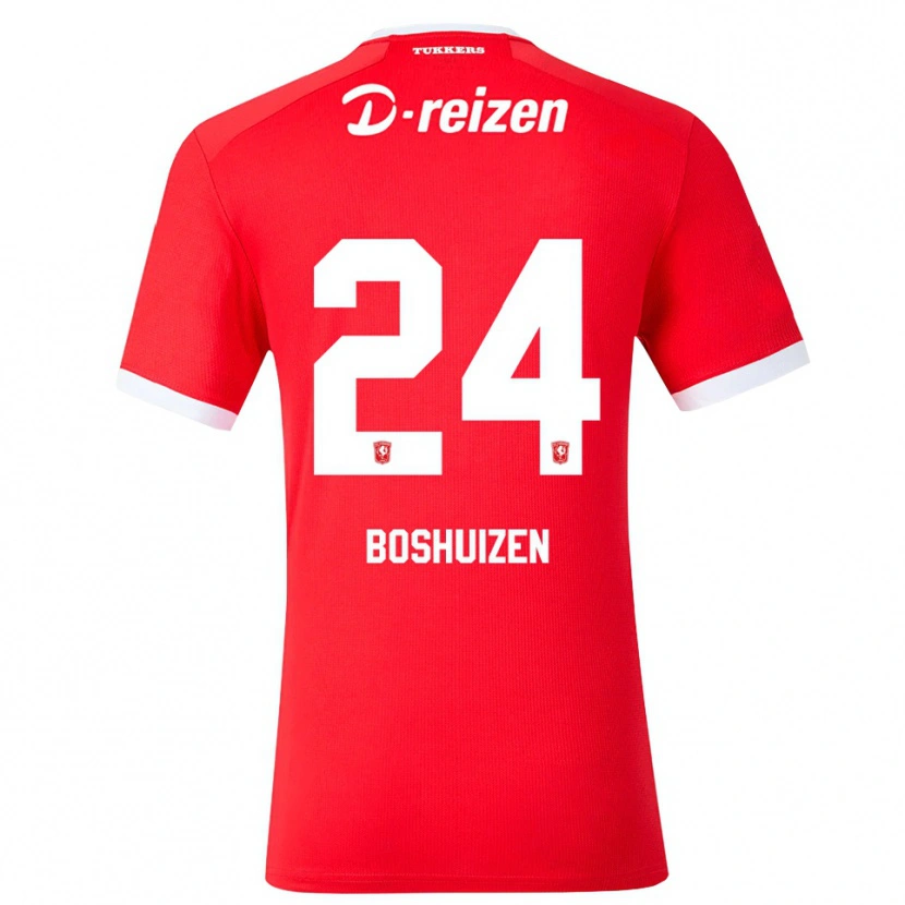 Danxen Børn Annouk Boshuizen #24 Rød Hvid Hjemmebane Spillertrøjer 2026/27 Trøje T-Shirt