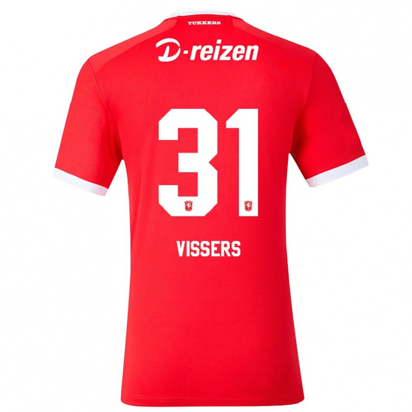 Danxen Børn Kiki Vissers #31 Rød Hvid Hjemmebane Spillertrøjer 2026/27 Trøje T-Shirt