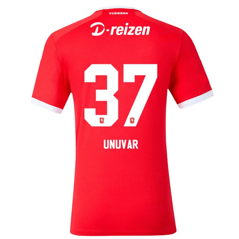 Danxen Børn Naci Ünüvar #37 Rød Hvid Hjemmebane Spillertrøjer 2026/27 Trøje T-Shirt