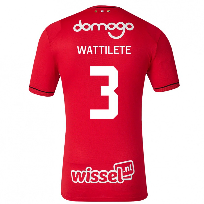Danxen Børn Julia Wattilete #3 Rød Hvid Sort Hjemmebane Spillertrøjer 2026/27 Trøje T-Shirt