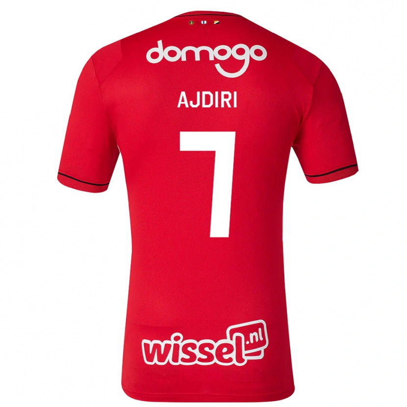 Danxen Børn Amin Ajdiri #7 Rød Hvid Sort Hjemmebane Spillertrøjer 2026/27 Trøje T-Shirt