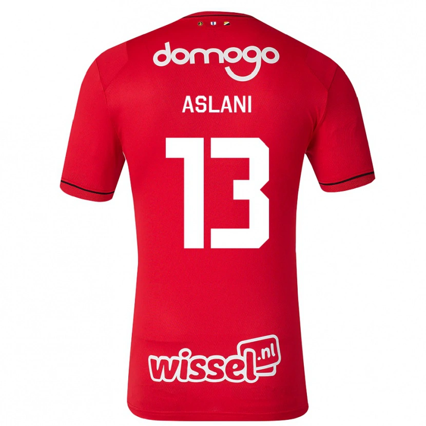 Danxen Børn Abdullah Aslani #13 Rød Hvid Sort Hjemmebane Spillertrøjer 2026/27 Trøje T-Shirt