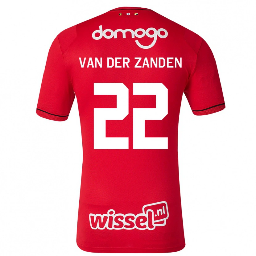 Danxen Børn Ilse Van Der Zanden #22 Rød Hvid Sort Hjemmebane Spillertrøjer 2026/27 Trøje T-Shirt