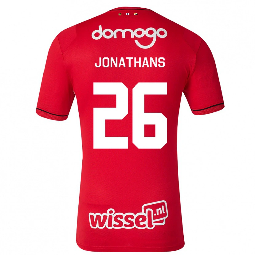 Danxen Børn Miliano Jonathans #26 Rød Hvid Sort Hjemmebane Spillertrøjer 2026/27 Trøje T-Shirt