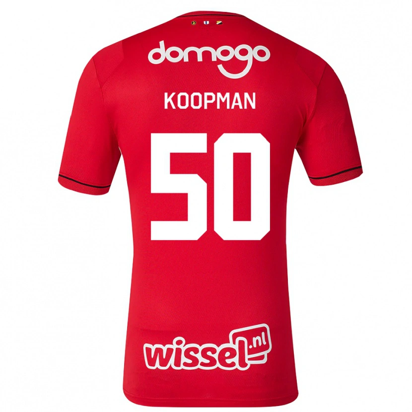 Danxen Børn Kyra Koopman #50 Rød Hvid Sort Hjemmebane Spillertrøjer 2026/27 Trøje T-Shirt