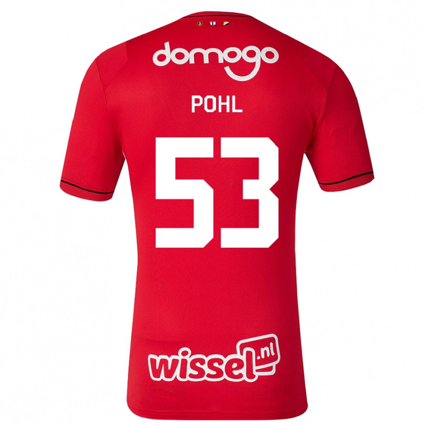 Danxen Børn Ferdinand Pohl #53 Rød Hvid Sort Hjemmebane Spillertrøjer 2026/27 Trøje T-Shirt