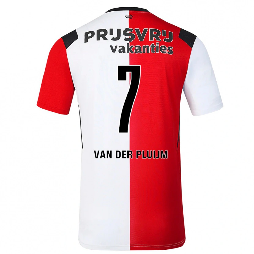 Danxen Børn Marvin Van Der Pluijm #7 Rød Hvid Sort Hjemmebane Spillertrøjer 2026/27 Trøje T-Shirt