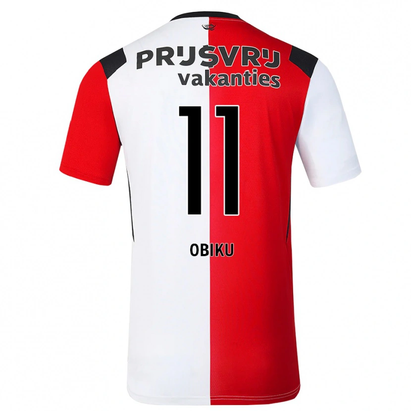 Danxen Børn Junior Obiku #11 Rød Hvid Sort Hjemmebane Spillertrøjer 2026/27 Trøje T-Shirt