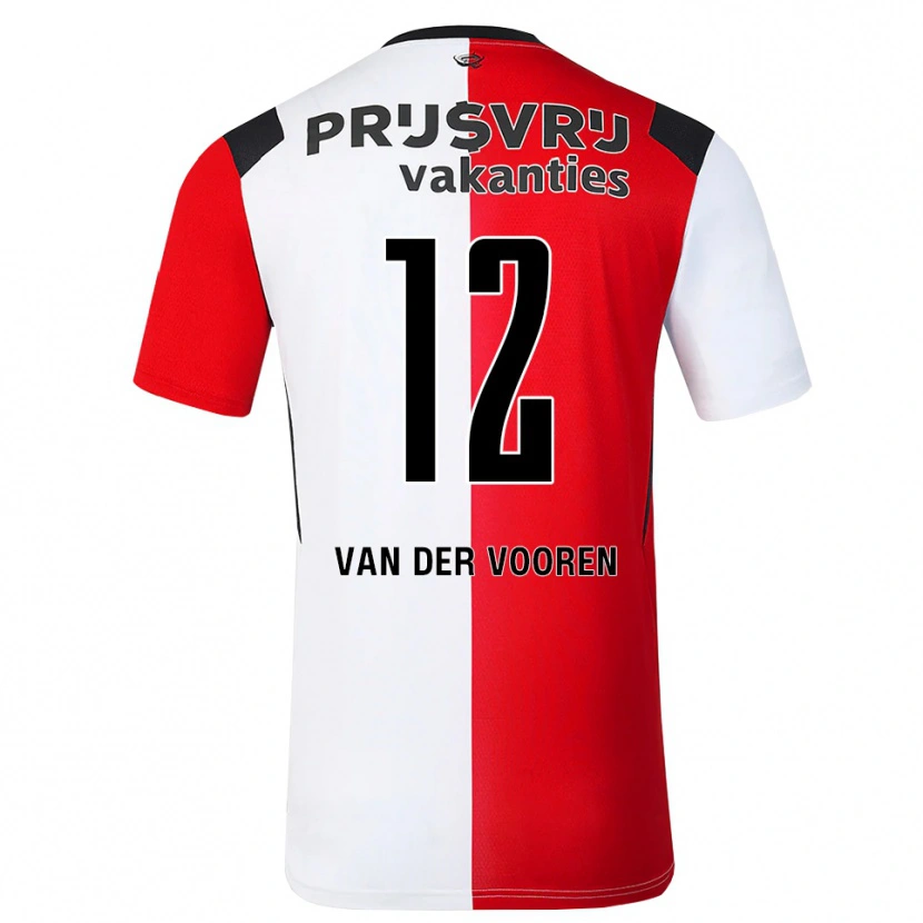 Danxen Børn Remy Van Der Vooren #12 Rød Hvid Sort Hjemmebane Spillertrøjer 2026/27 Trøje T-Shirt