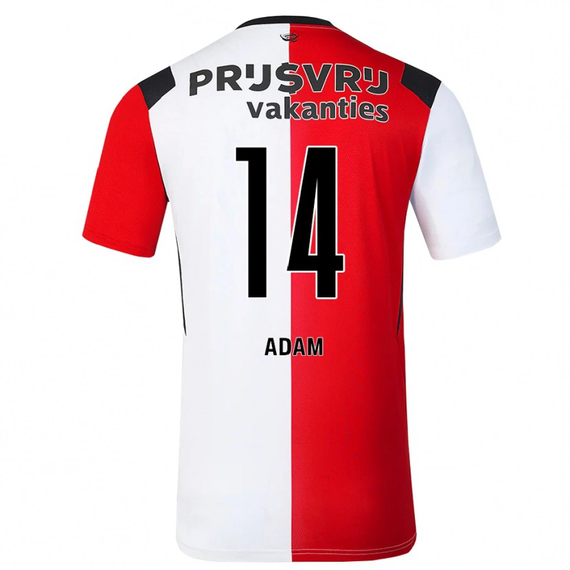 Danxen Børn Adam Dos Santos Sebastião #14 Rød Hvid Sort Hjemmebane Spillertrøjer 2026/27 Trøje T-Shirt