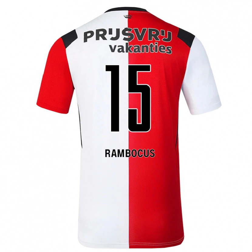 Danxen Børn Diego Rambocus #15 Rød Hvid Sort Hjemmebane Spillertrøjer 2026/27 Trøje T-Shirt