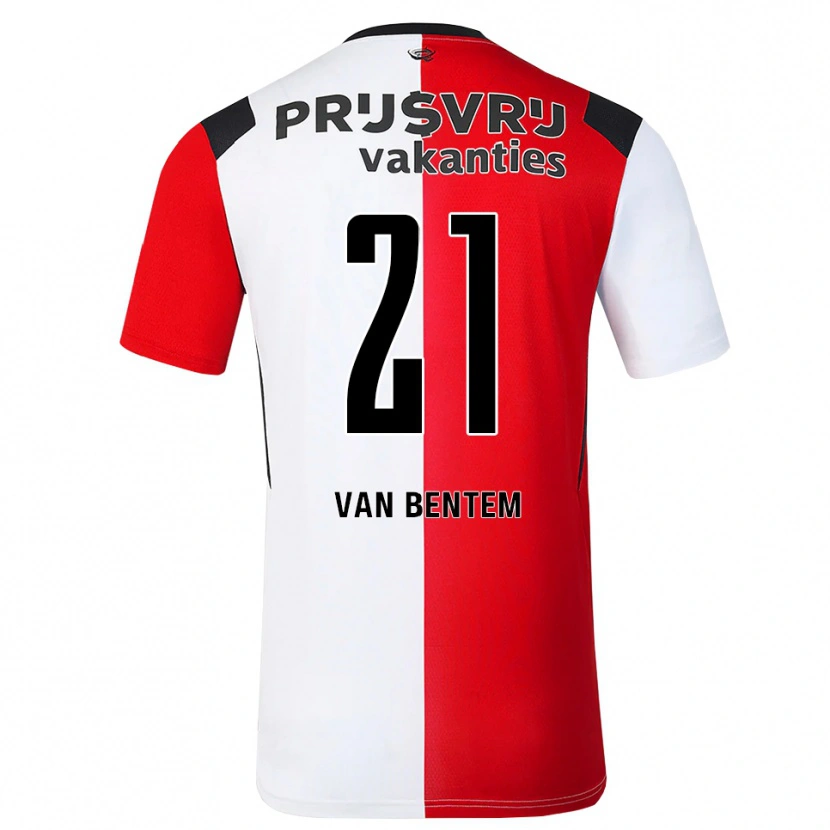 Danxen Børn Tess Van Bentem #21 Rød Hvid Sort Hjemmebane Spillertrøjer 2026/27 Trøje T-Shirt