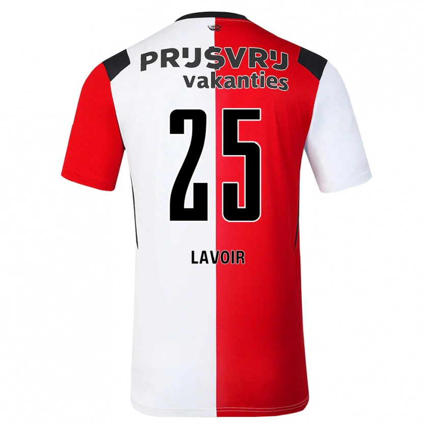 Danxen Børn Romee Van De Lavoir #25 Rød Hvid Sort Hjemmebane Spillertrøjer 2026/27 Trøje T-Shirt