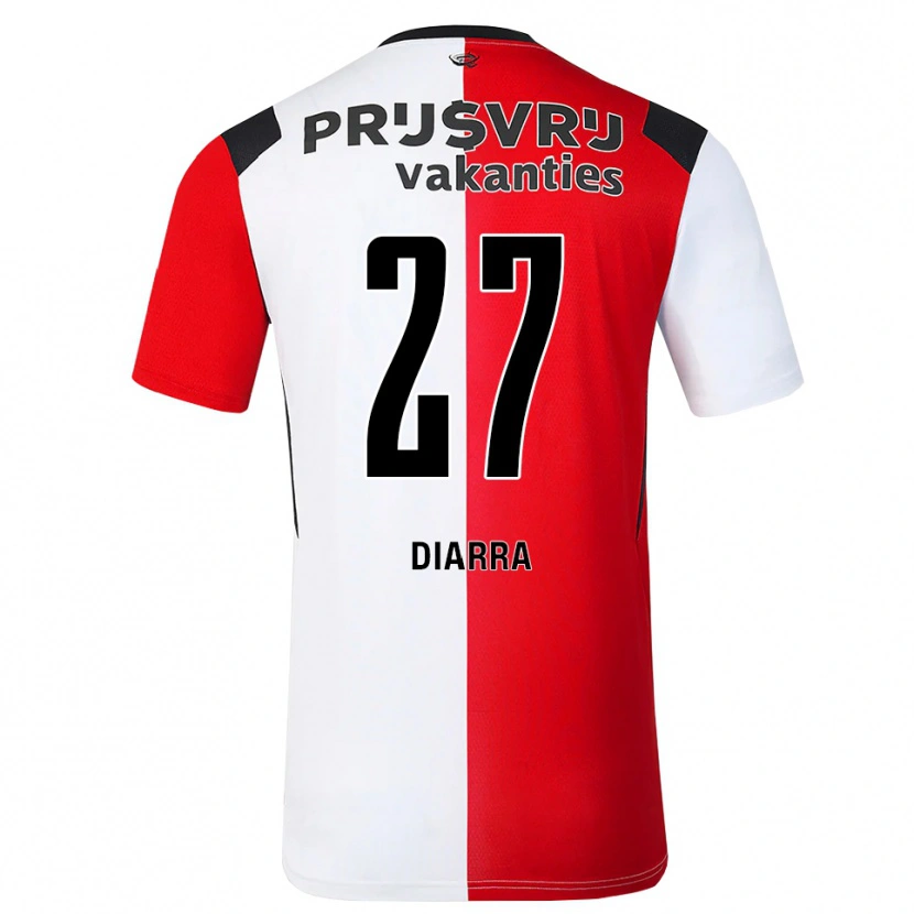 Danxen Børn Gaoussou Diarra #27 Rød Hvid Sort Hjemmebane Spillertrøjer 2026/27 Trøje T-Shirt
