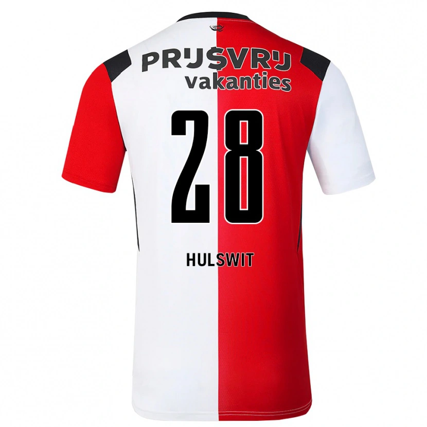 Danxen Børn Zera Hulswit #28 Rød Hvid Sort Hjemmebane Spillertrøjer 2026/27 Trøje T-Shirt