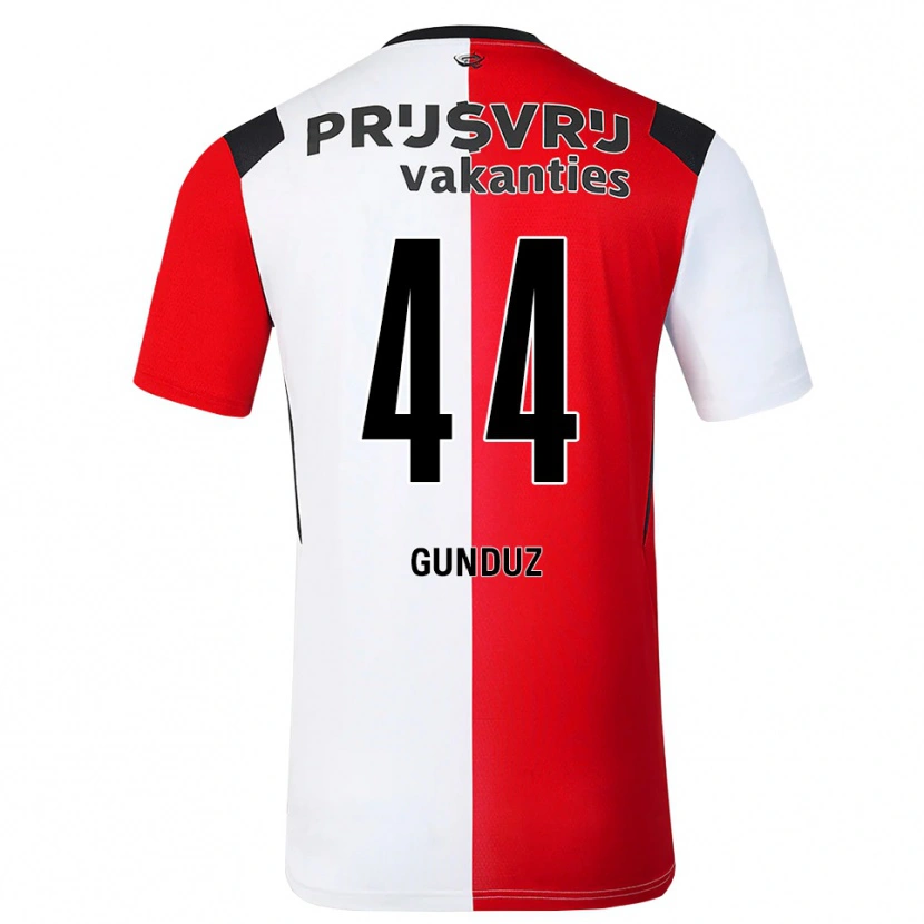 Danxen Børn Omer Gunduz #44 Rød Hvid Sort Hjemmebane Spillertrøjer 2026/27 Trøje T-Shirt