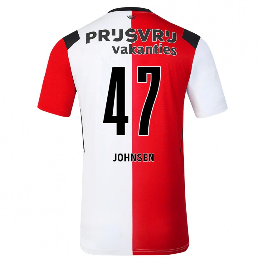 Danxen Børn Mikael Torset Johnsen #47 Rød Hvid Sort Hjemmebane Spillertrøjer 2026/27 Trøje T-Shirt