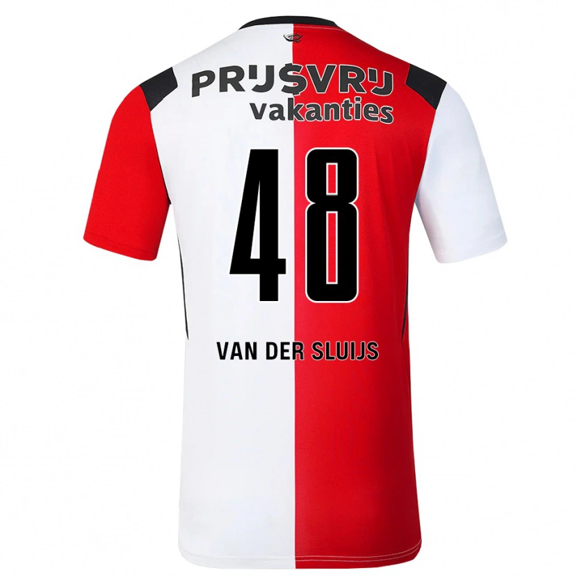 Danxen Børn Joep Van Der Sluijs #48 Rød Hvid Sort Hjemmebane Spillertrøjer 2026/27 Trøje T-Shirt