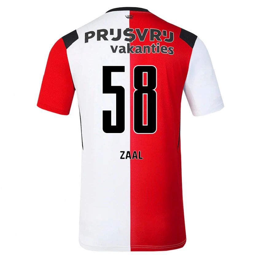 Danxen Børn Timo Zaal #58 Rød Hvid Sort Hjemmebane Spillertrøjer 2026/27 Trøje T-Shirt