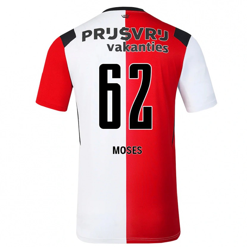 Danxen Børn Troy Moses #62 Rød Hvid Sort Hjemmebane Spillertrøjer 2026/27 Trøje T-Shirt