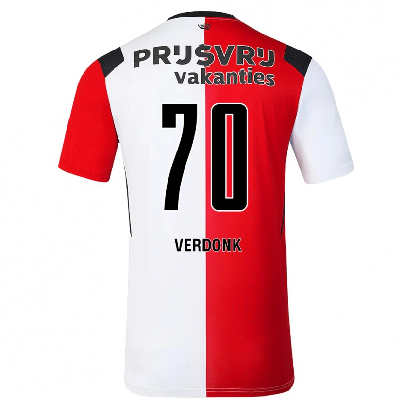 Danxen Børn Sem Verdonk #70 Rød Hvid Sort Hjemmebane Spillertrøjer 2026/27 Trøje T-Shirt