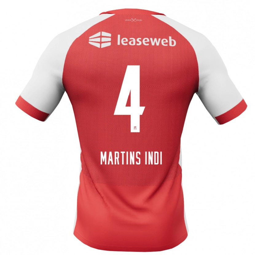 Danxen Børn Bruno Martins Indi #4 Rød Hvid Sort Hjemmebane Spillertrøjer 2026/27 Trøje T-Shirt