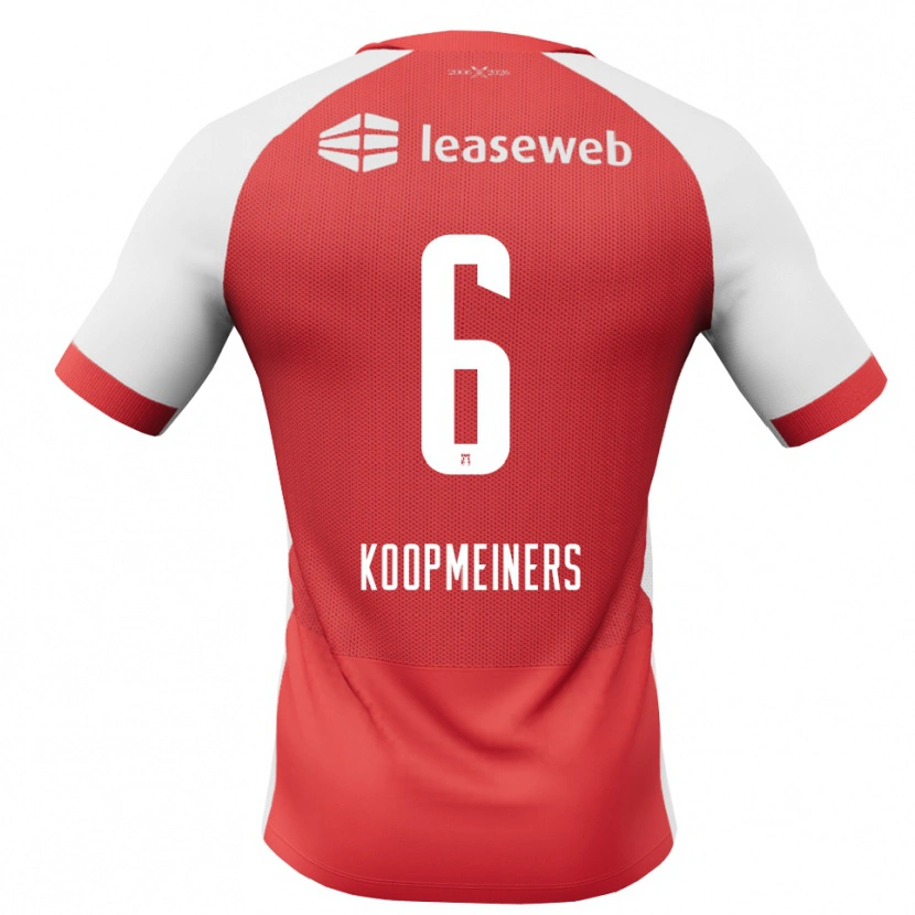 Danxen Børn Peer Koopmeiners #6 Rød Hvid Sort Hjemmebane Spillertrøjer 2026/27 Trøje T-Shirt