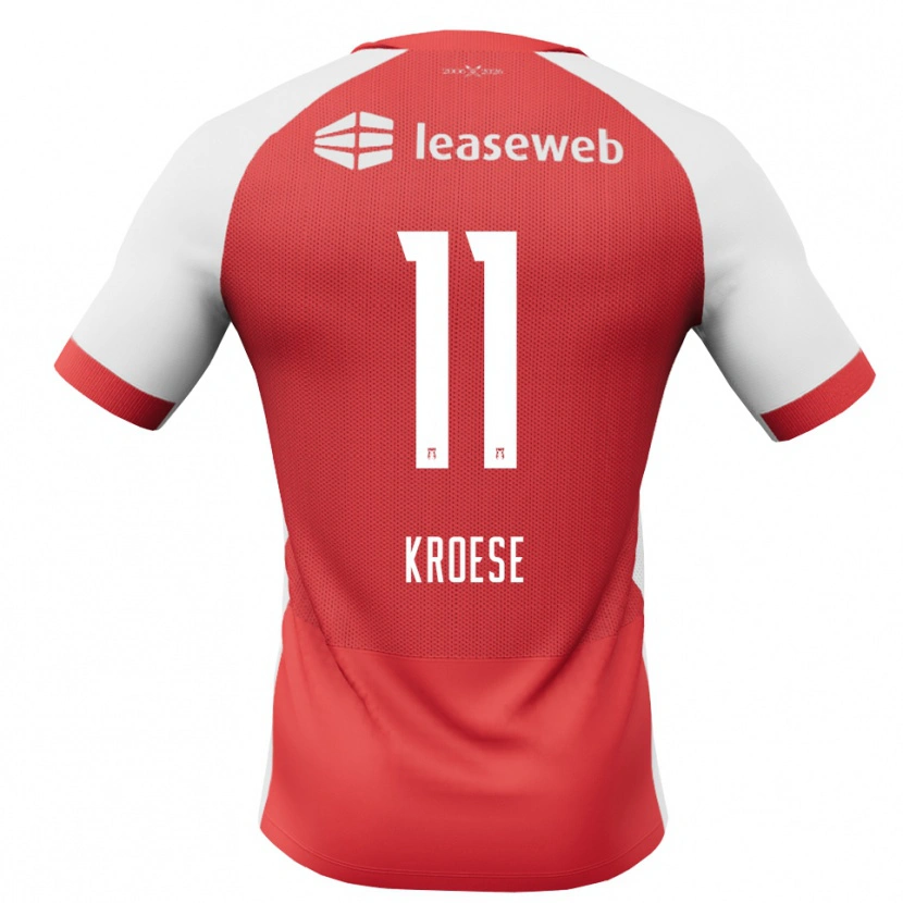 Danxen Børn Fieke Kroese #11 Rød Hvid Sort Hjemmebane Spillertrøjer 2026/27 Trøje T-Shirt