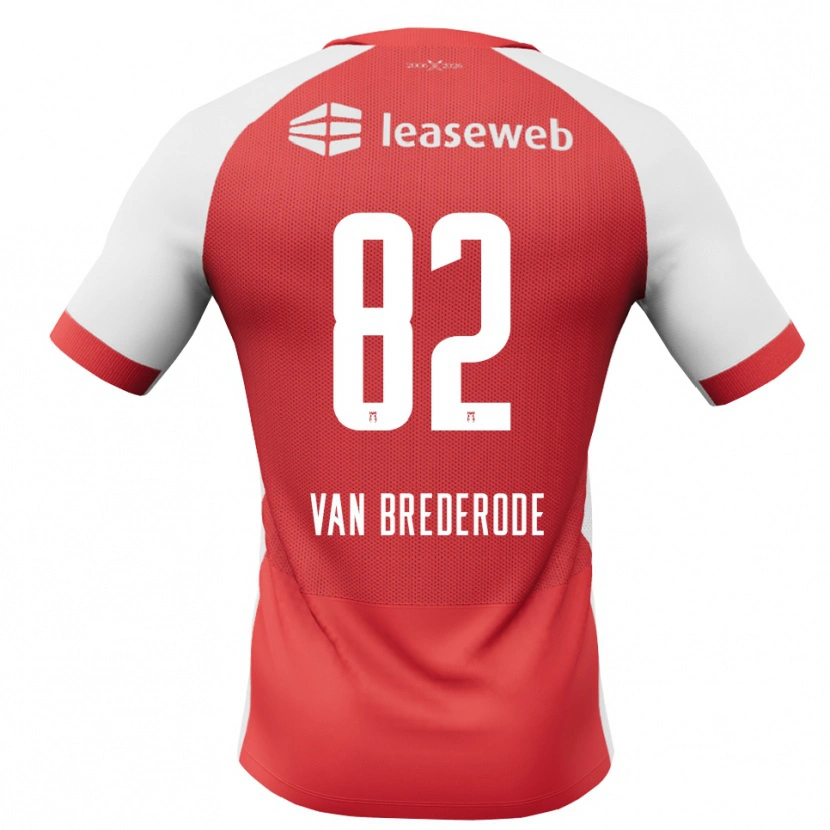 Danxen Børn Myron Van Brederode #82 Rød Hvid Sort Hjemmebane Spillertrøjer 2026/27 Trøje T-Shirt