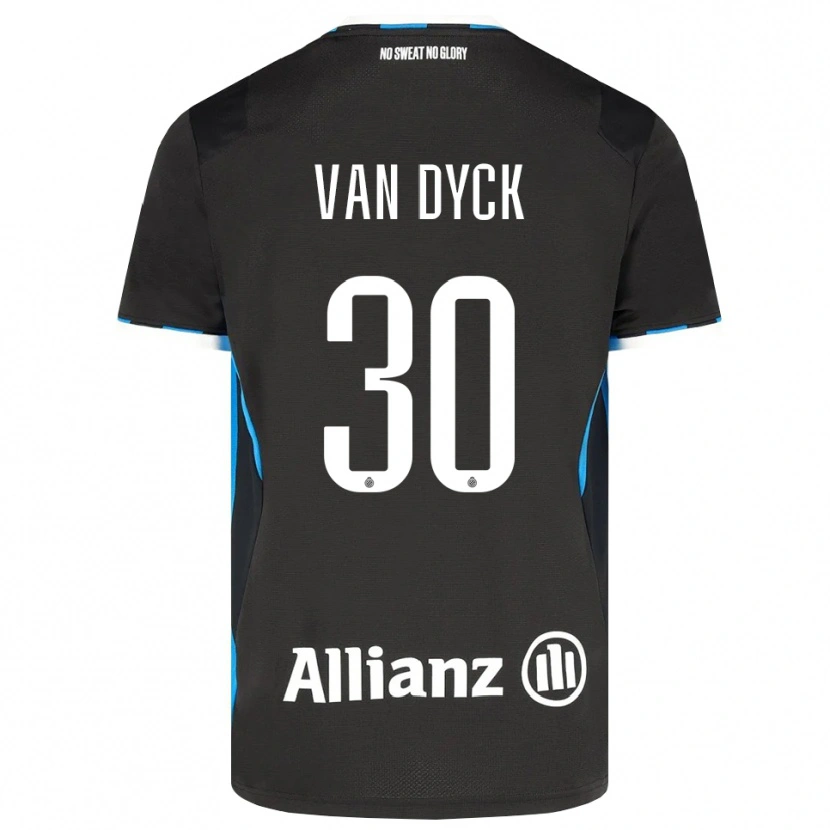 Danxen Børn Nell Van Dyck #30 Sort Rød Blå Hjemmebane Spillertrøjer 2026/27 Trøje T-Shirt