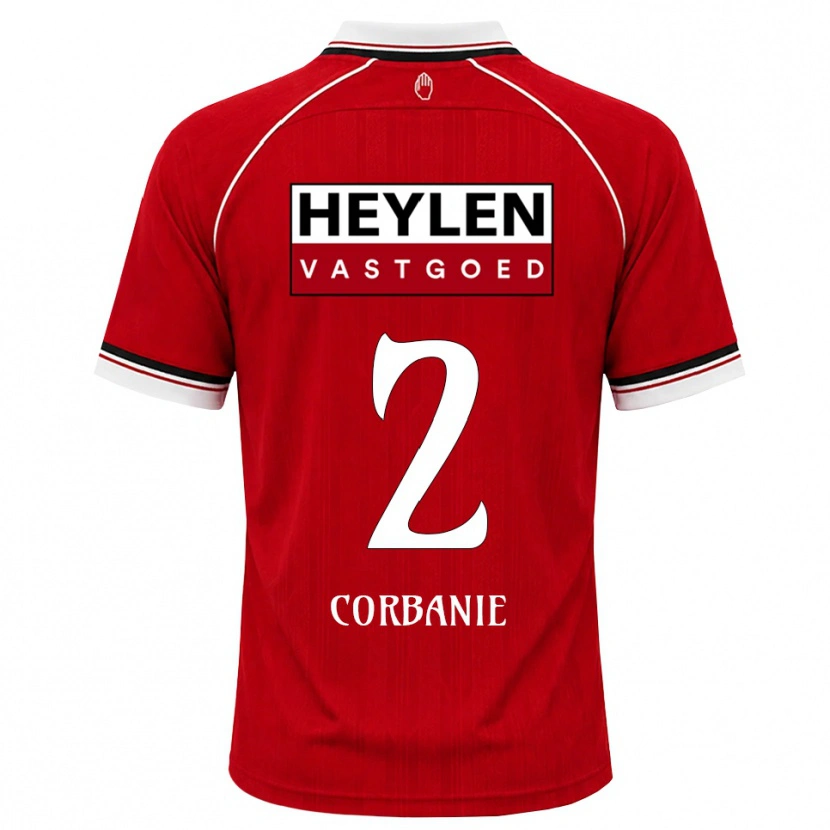 Danxen Børn Kobe Corbanie #2 Rød Hvid Sort Hjemmebane Spillertrøjer 2026/27 Trøje T-Shirt