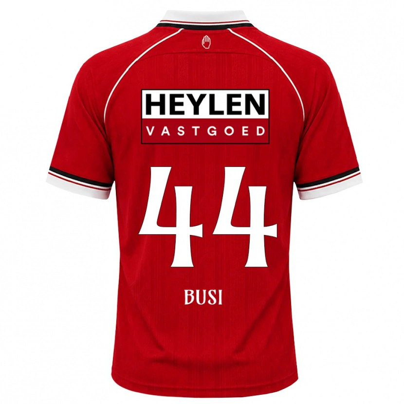 Danxen Børn Maxime Busi #44 Rød Hvid Sort Hjemmebane Spillertrøjer 2026/27 Trøje T-Shirt