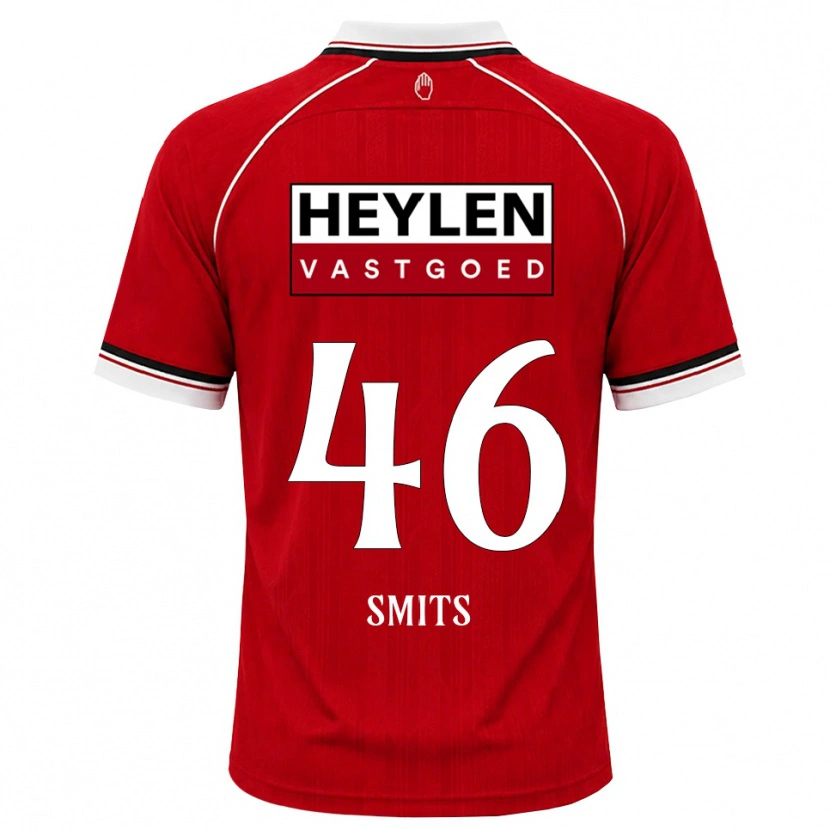 Danxen Børn Milan Smits #46 Rød Hvid Sort Hjemmebane Spillertrøjer 2026/27 Trøje T-Shirt