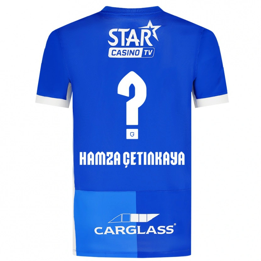 Danxen Børn Ayaz Hamza Çetinkaya #0 Mellemblå Kongeblå Hvid Hjemmebane Spillertrøjer 2026/27 Trøje T-Shirt