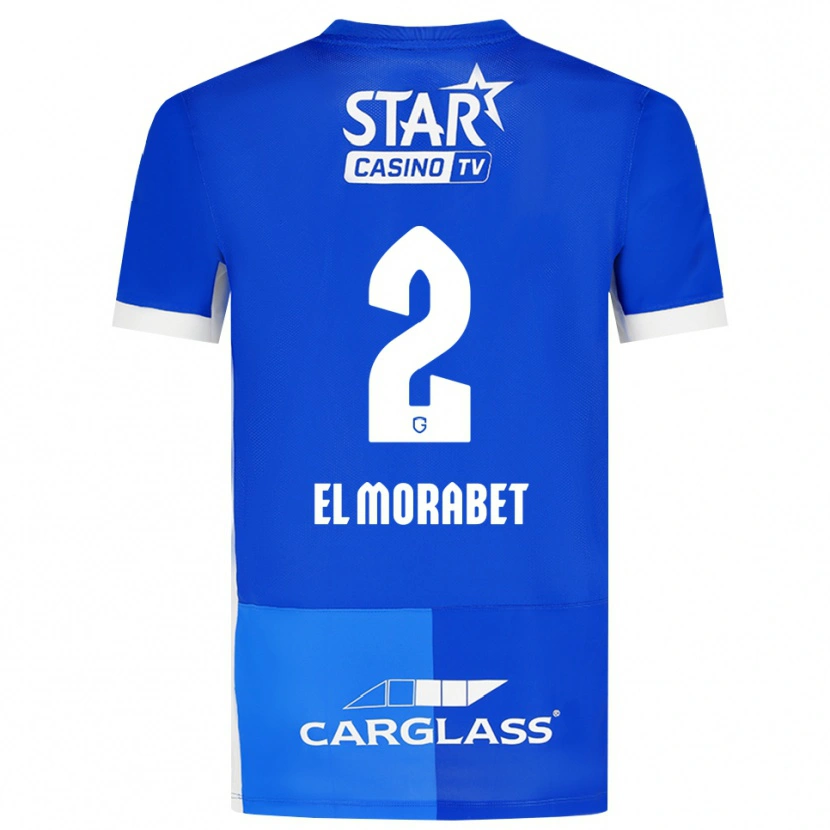 Danxen Børn Sami El Morabet #2 Mellemblå Kongeblå Hvid Hjemmebane Spillertrøjer 2026/27 Trøje T-Shirt