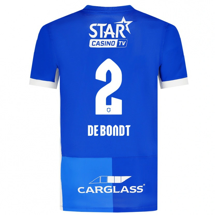Danxen Børn Marith De Bondt #2 Mellemblå Kongeblå Hvid Hjemmebane Spillertrøjer 2026/27 Trøje T-Shirt