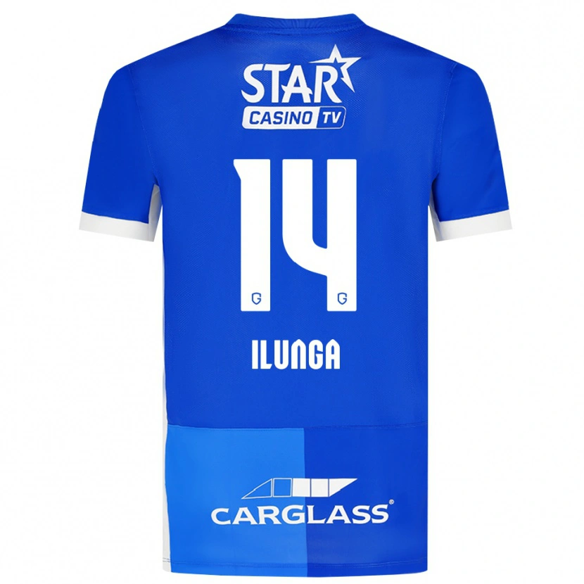 Danxen Børn Riccardo Ilunga #14 Mellemblå Kongeblå Hvid Hjemmebane Spillertrøjer 2026/27 Trøje T-Shirt