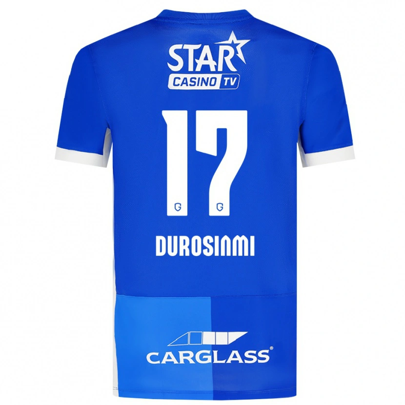 Danxen Børn Rafiu Durosinmi #17 Mellemblå Kongeblå Hvid Hjemmebane Spillertrøjer 2026/27 Trøje T-Shirt