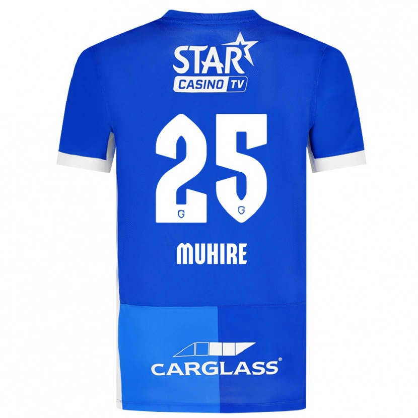 Danxen Børn Ian-Confiance Muhire #25 Mellemblå Kongeblå Hvid Hjemmebane Spillertrøjer 2026/27 Trøje T-Shirt