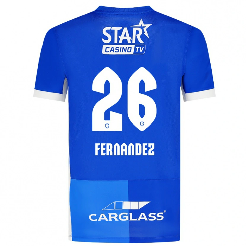 Danxen Børn Elias Gonzalez Fernandez #26 Mellemblå Kongeblå Hvid Hjemmebane Spillertrøjer 2026/27 Trøje T-Shirt