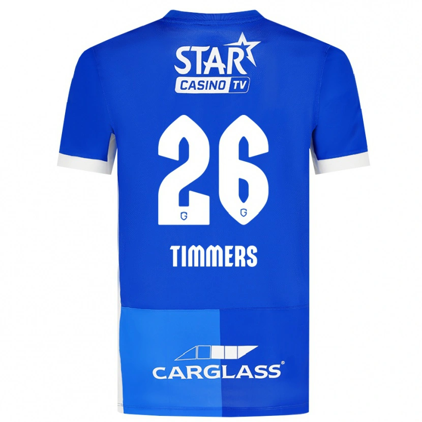 Danxen Børn Sebastiaan Timmers #26 Mellemblå Kongeblå Hvid Hjemmebane Spillertrøjer 2026/27 Trøje T-Shirt