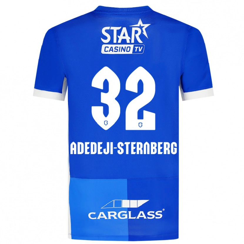 Danxen Børn Noah Adedeji-Sternberg #32 Mellemblå Kongeblå Hvid Hjemmebane Spillertrøjer 2026/27 Trøje T-Shirt