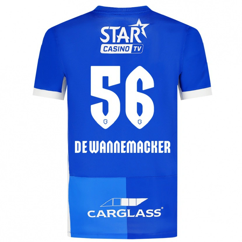 Danxen Børn August De Wannemacker #56 Mellemblå Kongeblå Hvid Hjemmebane Spillertrøjer 2026/27 Trøje T-Shirt