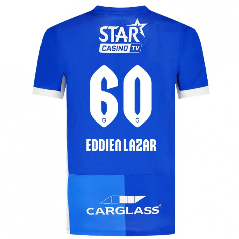 Danxen Børn Saif Eddien Lazar #60 Mellemblå Kongeblå Hvid Hjemmebane Spillertrøjer 2026/27 Trøje T-Shirt