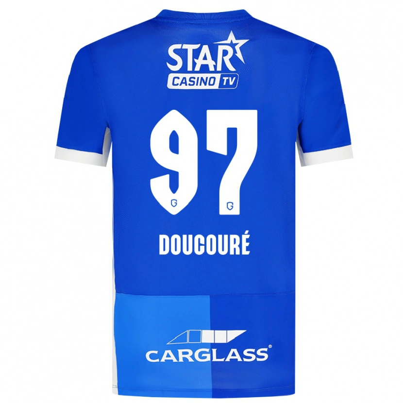 Danxen Børn Emile Doucouré #97 Mellemblå Kongeblå Hvid Hjemmebane Spillertrøjer 2026/27 Trøje T-Shirt