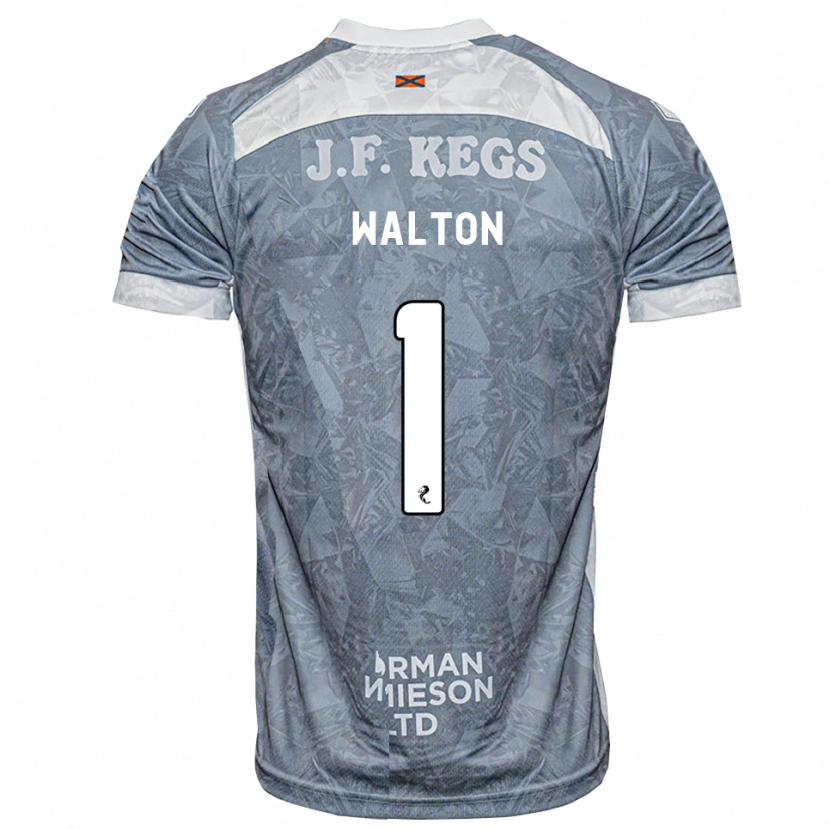 Danxen Børn Jack Walton #1 Lys Skifergrå Udebane Spillertrøjer 2026/27 Trøje T-Shirt
