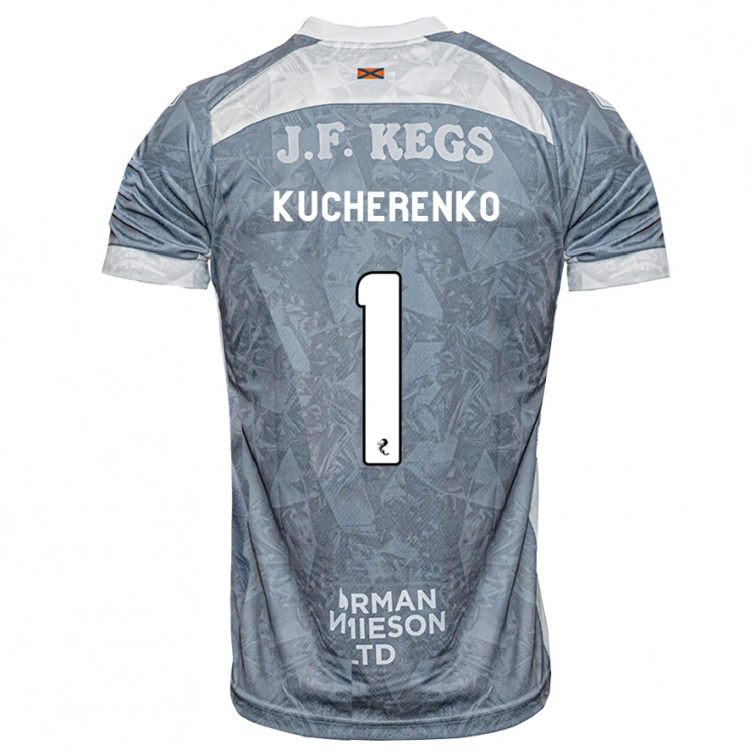 Danxen Børn Yevgeniy Kucherenko #1 Lys Skifergrå Udebane Spillertrøjer 2026/27 Trøje T-Shirt
