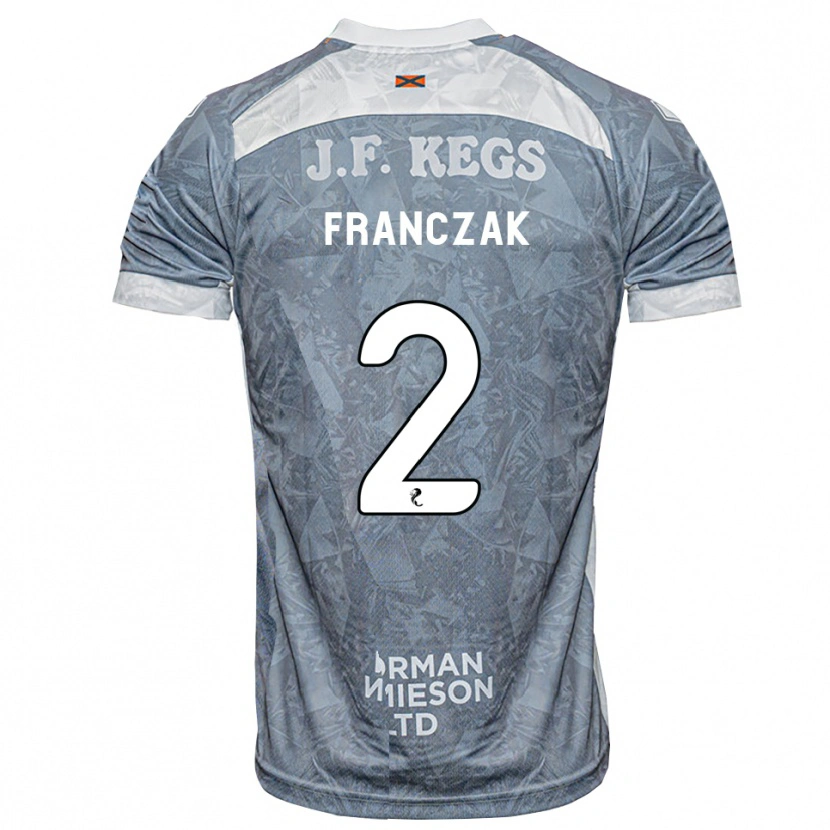 Danxen Børn Emil Franczak #2 Lys Skifergrå Udebane Spillertrøjer 2026/27 Trøje T-Shirt